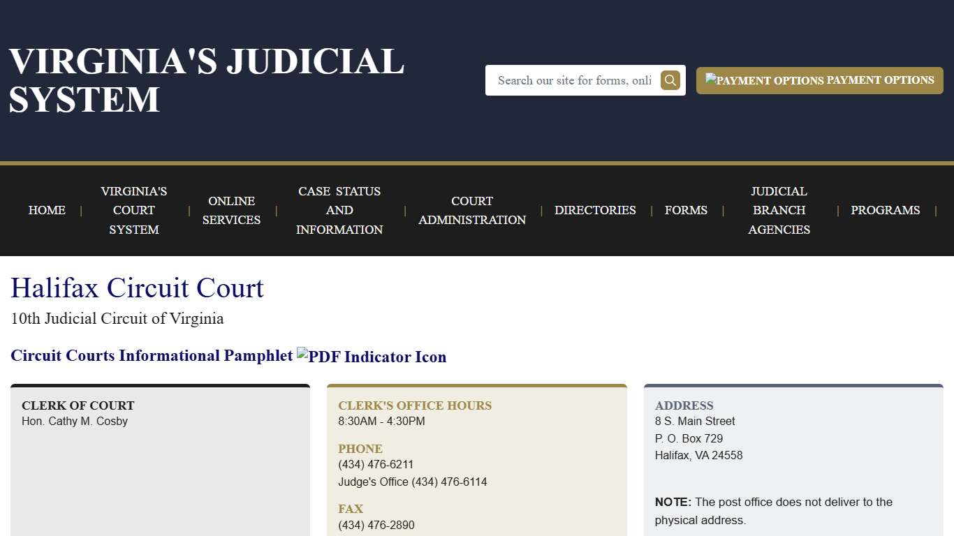 Halifax Circuit Court Virginia Court System